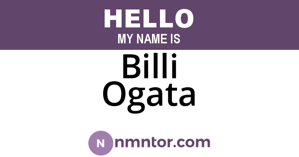 Billi Ogata