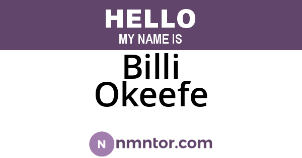 Billi Okeefe