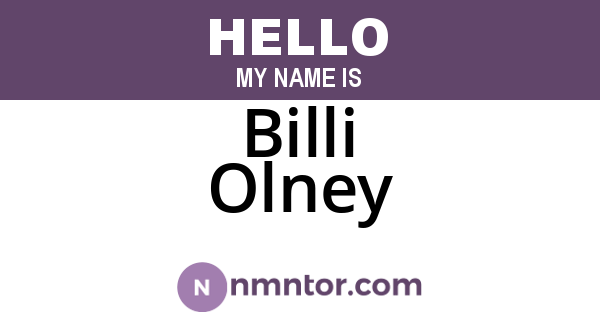 Billi Olney