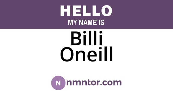 Billi Oneill