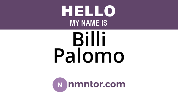 Billi Palomo
