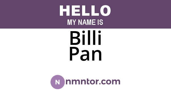 Billi Pan