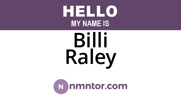 Billi Raley