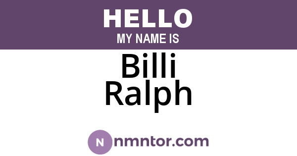 Billi Ralph