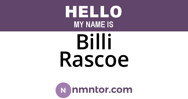 Billi Rascoe