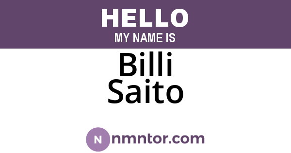 Billi Saito