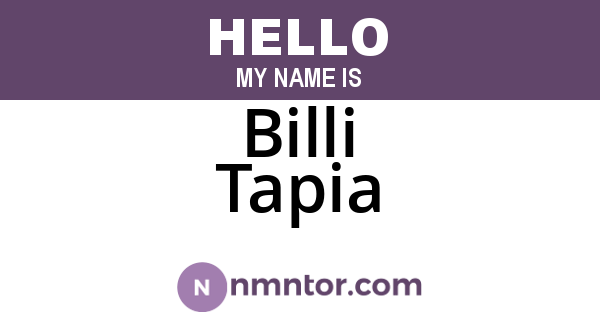 Billi Tapia