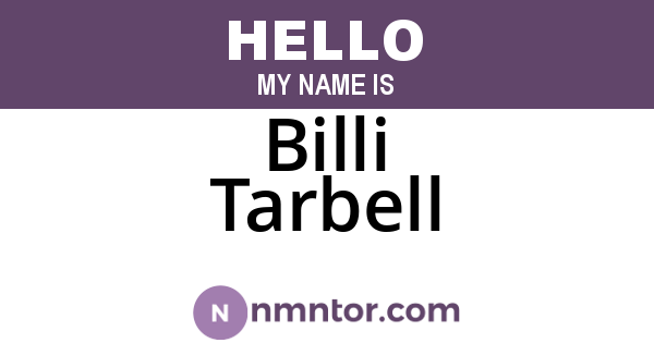 Billi Tarbell