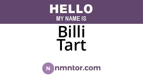 Billi Tart