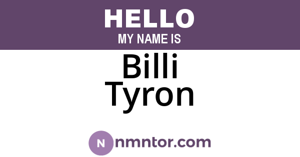 Billi Tyron