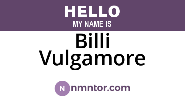 Billi Vulgamore