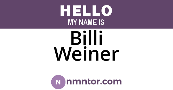 Billi Weiner