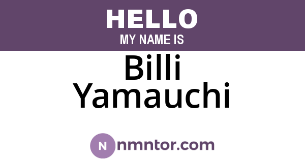 Billi Yamauchi
