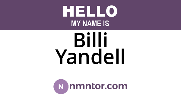 Billi Yandell