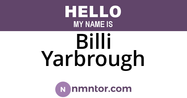 Billi Yarbrough