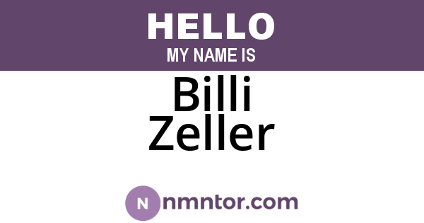 Billi Zeller