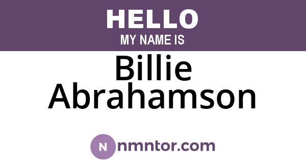 Billie Abrahamson