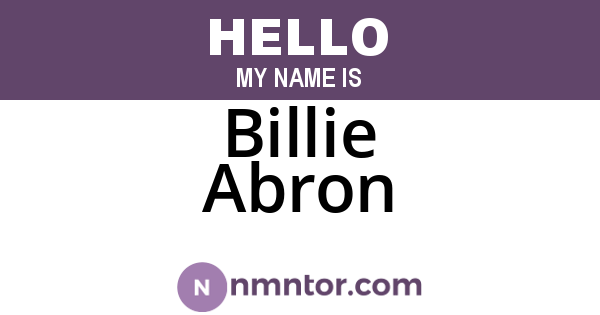 Billie Abron