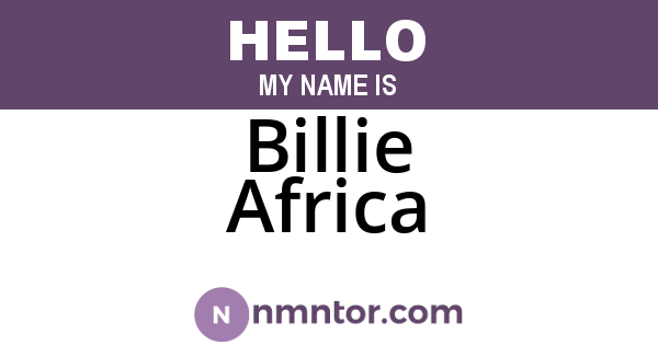 Billie Africa