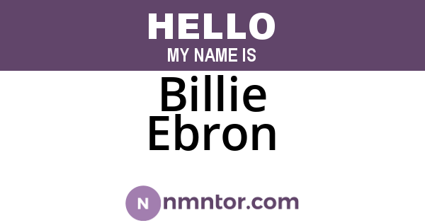 Billie Ebron