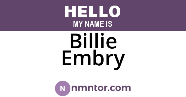 Billie Embry