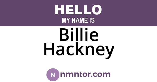 Billie Hackney