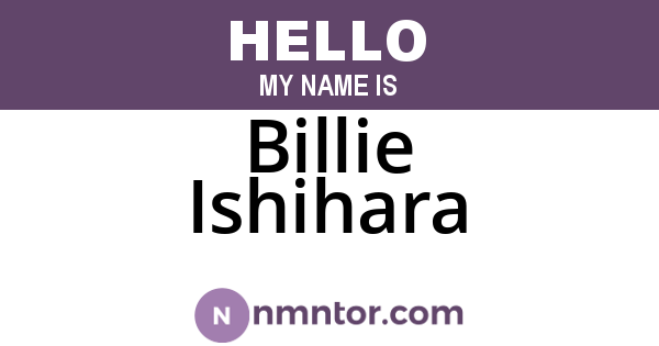 Billie Ishihara