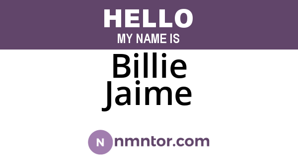 Billie Jaime