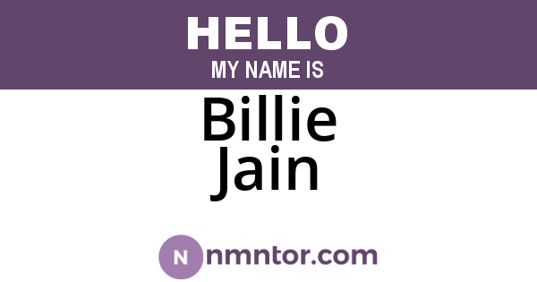 Billie Jain