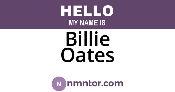 Billie Oates
