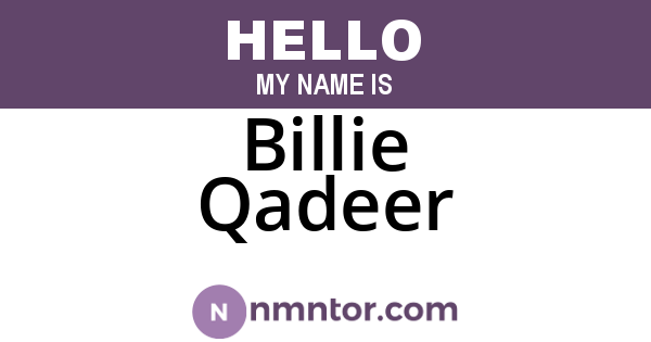 Billie Qadeer