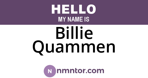 Billie Quammen