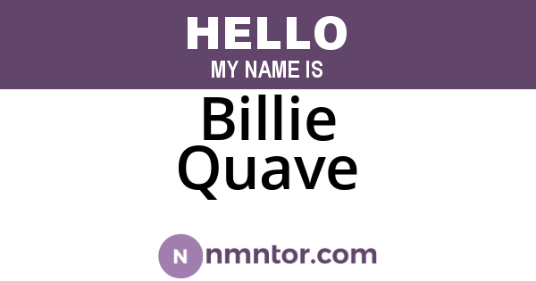 Billie Quave