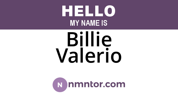 Billie Valerio