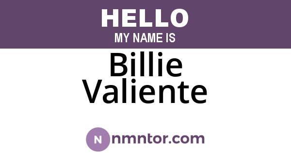 Billie Valiente