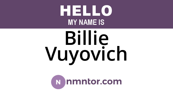 Billie Vuyovich