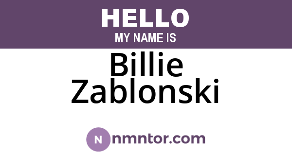 Billie Zablonski