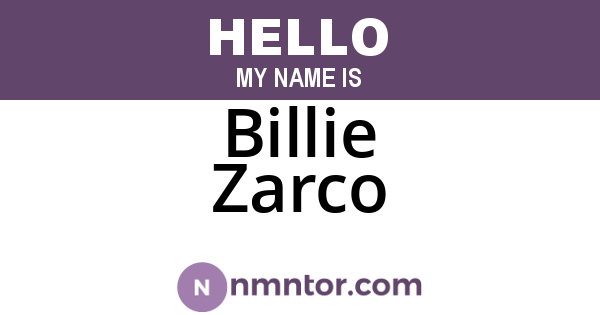 Billie Zarco