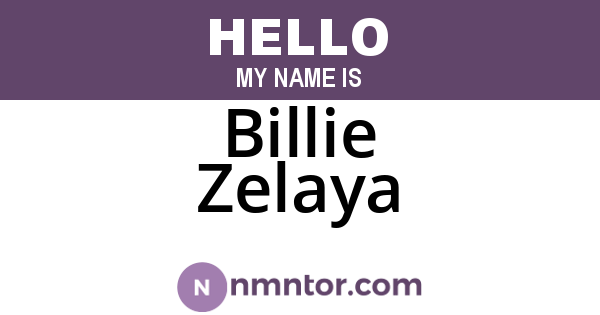 Billie Zelaya