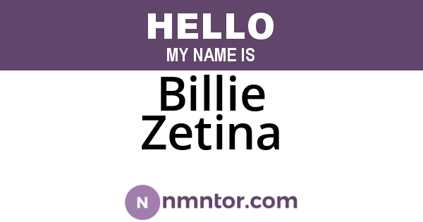 Billie Zetina