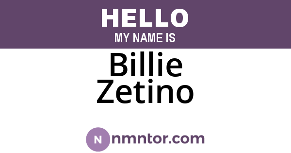 Billie Zetino