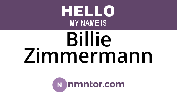 Billie Zimmermann