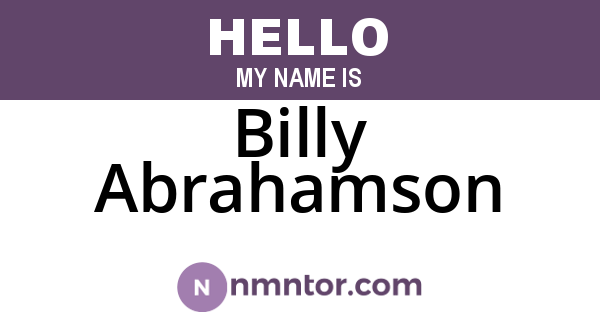 Billy Abrahamson