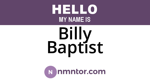 Billy Baptist