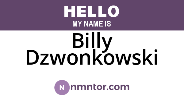 Billy Dzwonkowski
