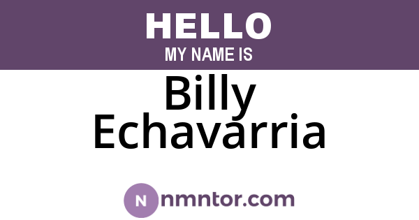 Billy Echavarria