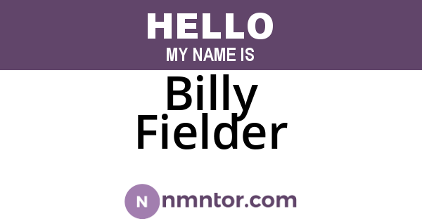 Billy Fielder