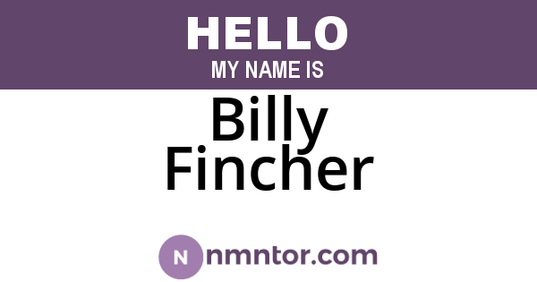 Billy Fincher