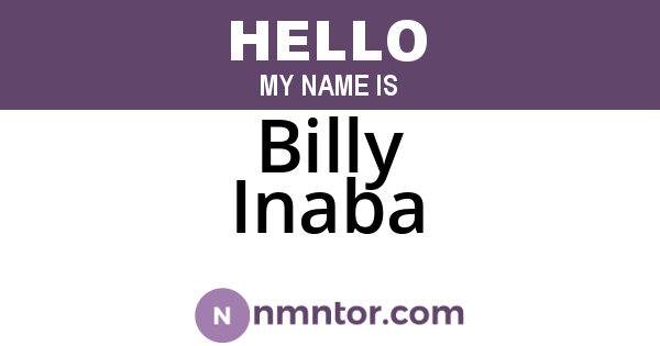 Billy Inaba