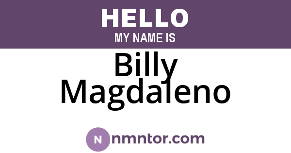 Billy Magdaleno